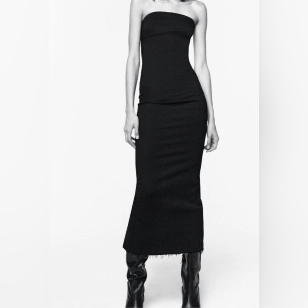 Zara Fitted Denim Dress